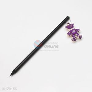 Wholesale customized slap-up school black wood HB <em>pencil</em> with lovely pendant