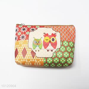 Fashionable Owl Design Rectangular Cosmetic Bag
