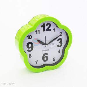Green Flower Shape Desktop Table Big Numbers Alarm Clock