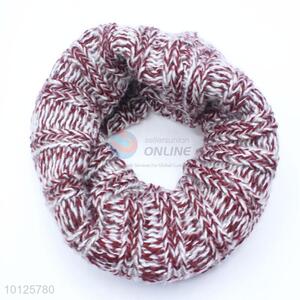 Vintage Red White Women Fashion Winter Round Scarf