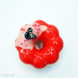 Top Selling Red Doughnut Fridge Magnet for Home Decoration with Fragrance