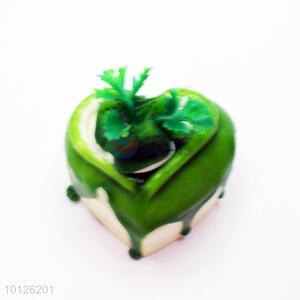 Green Heart Shaped Cake Design Fridge Magnet for Home Decoration with Fragrance