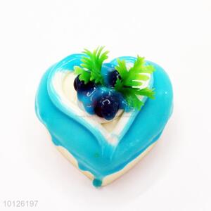 Blue Heart Shaped Cake Design Fridge Magnet for Home Decoration with Fragrance