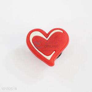 Red heart shaped shoe buckle