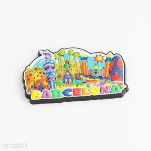 Small colorful bulidings fridge magnet