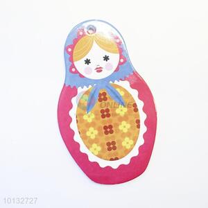 Cute design 13*22cm matryoshka doll placemat/table mat/coaster
