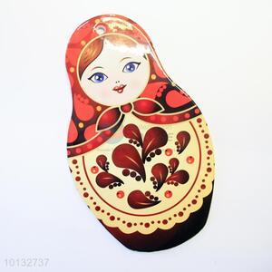 Good quality promotional 13*22cm matryoshka doll placemat/table mat/coaster