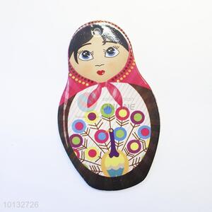 13*22cm fashion design matryoshka doll placemat/table mat/coaster