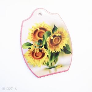 Sunflower pattern 14*19cm barrel shaped porcelain placemat