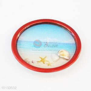 Seaside Round Epoxy Fridge Magnet