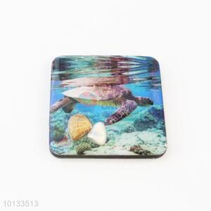 Sea World Square Epoxy Fridge Magnet