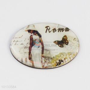 Fashion Woman Elliptic Fridge Magnet