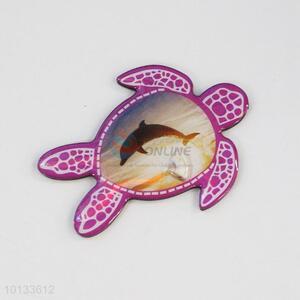 Dolphin Pattern Pink Sea Turtle Shaped Fridge Magnet