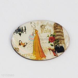 Fashion Girl Elliptic Fridge Magnet