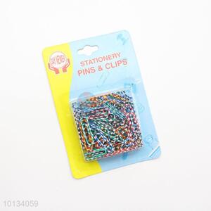 Stationery items colorful paper clip