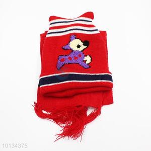 Fashion sika deer affixed cloth kids winter caps