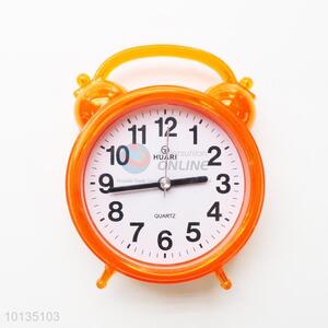 Promotional Round Orange Alarm Clock