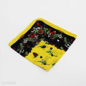 Beautiful Flower and Butterfly Printed Handkerchief for Women