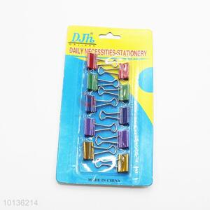 Wholesale 10pcs red/green/blue/purple/golden binder clips