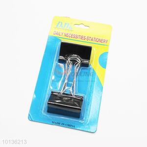 Wholesale 2pcs simple black binder clips