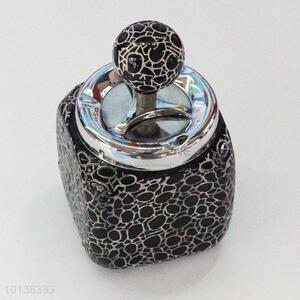 Unique Pattern Black Ceramic Ashtray Home Office Decoration