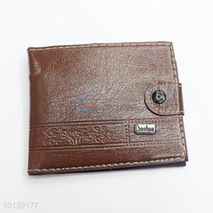 High Quality Short Style Leather Men Wallet with Buckle