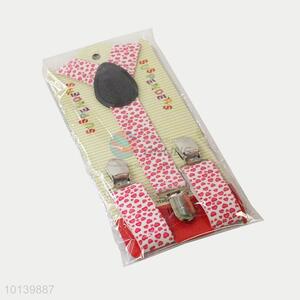 Pretty Cute Hearts Printed Clip-on Suspenders for Children