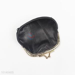 Cheap Price Mini Black Coin Purse with Metal Clip