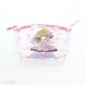Cute transparent travel cosmetic toiletry bag