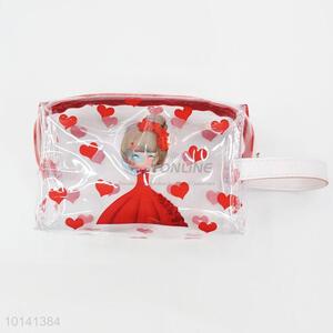 Fashionable heart pattern cosmetic wash bags