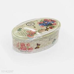 Unique Practical Oval Shape Tinplate Box Storage Box Cookie Box