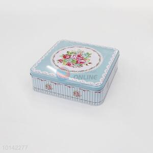 Chinese Custom Designed Square Metal Tin Box Storage Box