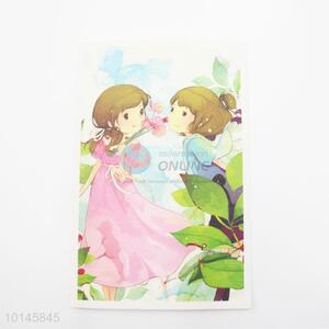 Sweet paper postcard/message card for friend