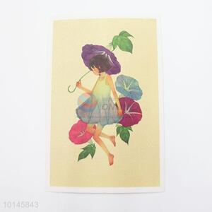 Morning glory paper postcard/message card