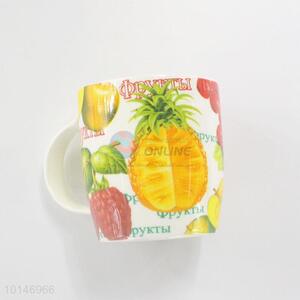 Fruit pattern ceramic tea/water cups