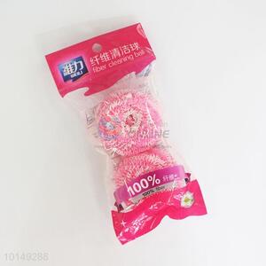 Good quality pink fiber cleaning ball