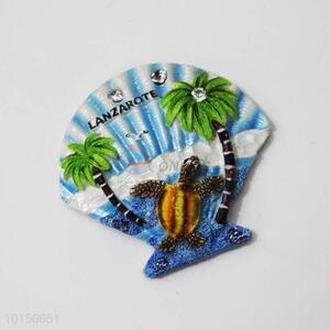 Blue Shell Shaped Resin Magnetic Fridge Magnet