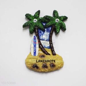 High Quality Coconut Tree Resin Magnetic Fridge Magnet