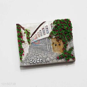 View of Street Resin Magnetic Fridge Magnet