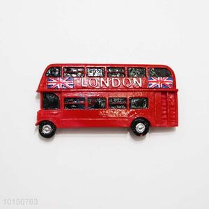 Red Bus Resin Magnetic Fridge Magnet