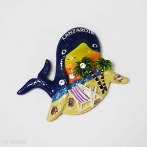 Coconut Tree Dolphin Shaped Resin Magnetic Fridge Magnet