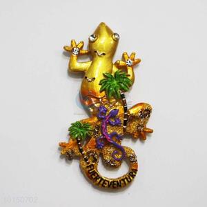 Golden Gecko Resin Magnetic Fridge Magnet