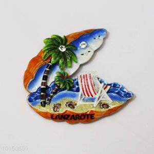 Coconut Tree Shell Shaped Resin Magnetic Fridge Magnet