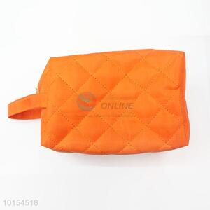 Waterproof zipper quilted cosmetic bag