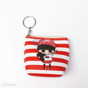 Lovely high sales red&white girl coin purse