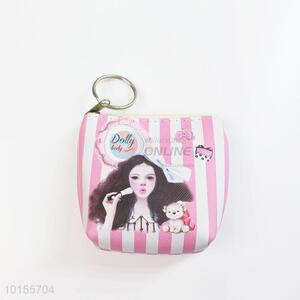 Best sales fashion pink&white girl coin purse