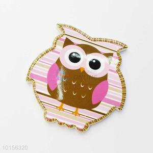 Pink Owl Shaped Ceramic Placemat/Cup Mat/Pot Mat