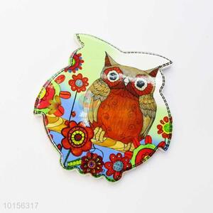 Flower and Owl Pattern Owl Shaped Ceramic Placemat/Cup Mat/Pot Mat