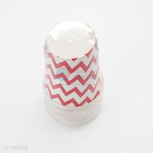 Wavy pattern disposable coffee paper cup