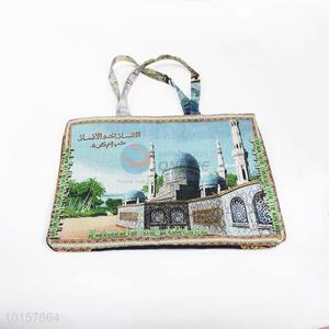 28*38cm Great Building Printed Grosgrain Hand Bag with Zipper,Colorful Belt